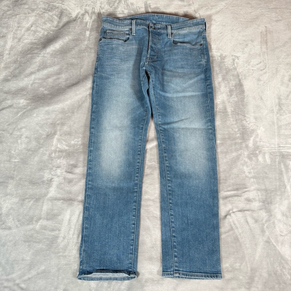 G Star Raw 3301 Slim Skinny Jeans Mens 34x30 (Fits 33x28) Altered Fit Button Fly